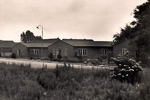 De legeringsgebouwen van Kamp Zeeburg